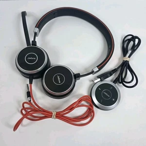 Jabra Evolve 40 Wired Stereo USB Headset with Controller ENC010 - TESTED - Picture 1 of 5