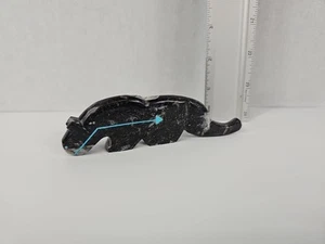 NATIVE AMERICAN ZUNI ORTHOCERAS COUGAR FETISH BY KENRIC LAIWAKETE 4.75" #67 - Picture 1 of 17