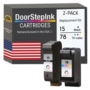 Cartucho de tinta compatible DoorStepInk para HP 15 color negro combo paquete-variación - Imagen 1 de 12