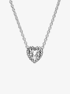 PANDORA Erhabenes Herz Halskette 925 Silber Zirkonia 398425C01-45 - Bild 1 von 1