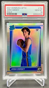 2021 Josh Giddey Holo RC Rookie PSA 10 Gem Mint Donruss Optic #152 - Picture 1 of 2