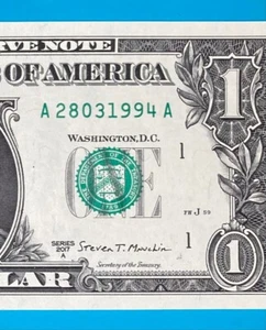28 March 1994 : A 28031994 A BIRTHDAY Note $1 One Dollar Bill *UNC* - Picture 1 of 3