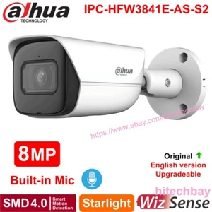 Dahua 8MP Starlight Mic Audio SMD4.0 PoE WizSense IP Camera IPC-HFW3841E-AS-S2 - Picture 1 of 6