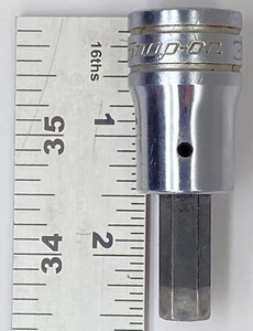 Snap-on Tools SA12B 3/8 SAE Standard Hex Bit Socket Driver 1/2" Drive Chrome USA - Picture 1 of 6