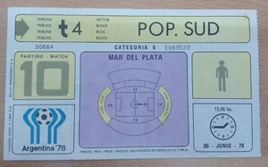 Argentinien Fußball WM 1978 Ticket #10 gebraucht Italien 3 vs Ungarn 1 sehr selten! - Bild 1 von 2