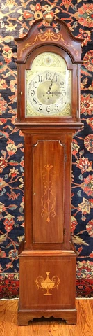 Kienzle Edwardian Style Mahogany Inlaid Grandfather Clock Cover