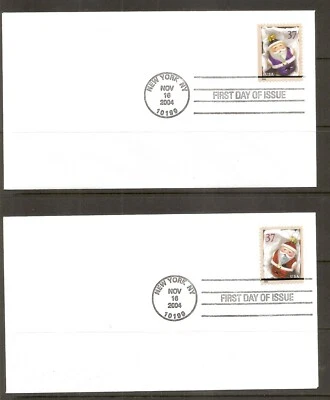 US SC # 3891-3894 Christmas Santa Ornaments FDC . Ready For cachet - Image 1 of 2