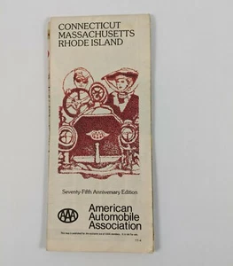 Connecticut Massachusetts Rhode Island AAA 1977 Road Map 5150D 77-4 - Picture 1 of 2