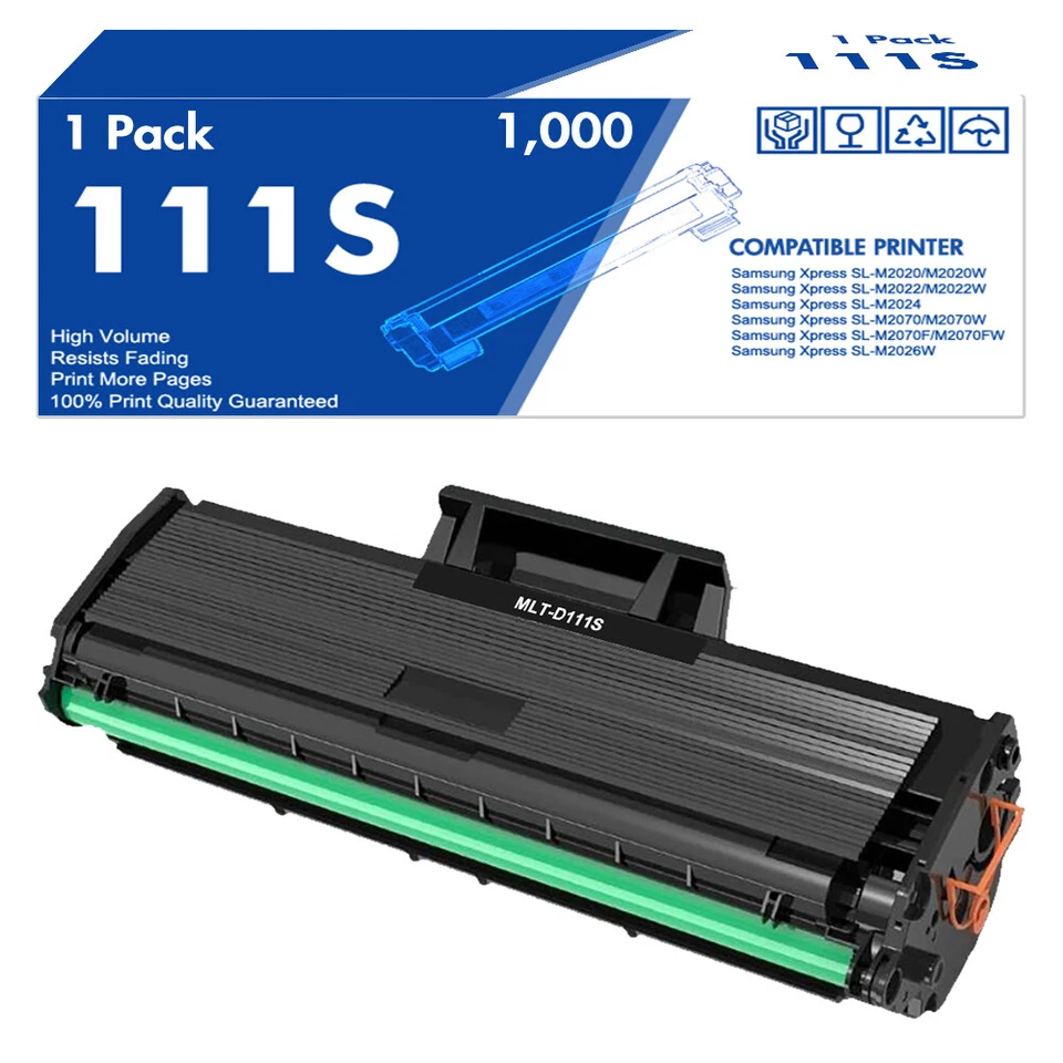 Toner 1-4 per Samsung MLT-D111S D111L Xpress M2026W M2022 W M2020 M2026 M2070FW - Immagine 1 di 1