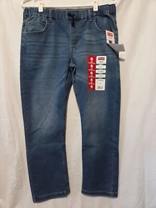 Wrangler Five Star Slim Fit Husky Boys Size 12 Reinforced Knee Blue Denim Jeans - Picture 1 of 4