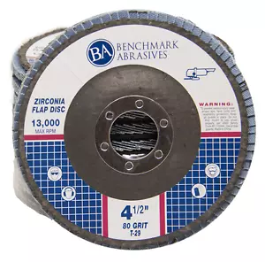 Confezione 500 Mole 4,5" x 7/8" Professionali 80 Grana Zirconia Flap Disc T29 - Foto 1 di 5
