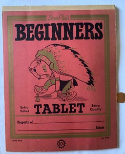 Vintage Stuart Hall NATIVE AMERICAN BRAVE Beginners Tablet Unused New ๐ - Picture 1 of 8