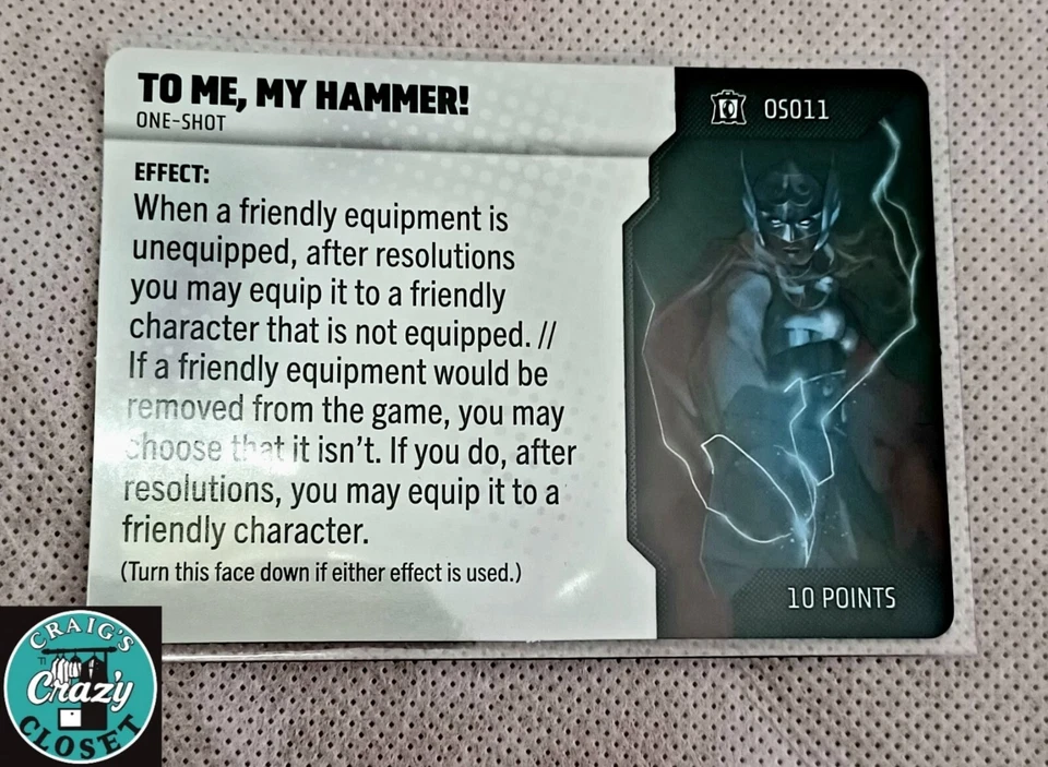 HeroClix To Me, My Hammer! 0S011 One Shot Card Collector's Trove Set New - Image 1 of 1