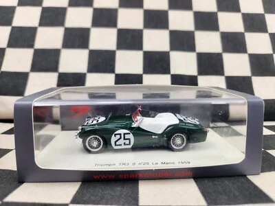 Spark 1:43 Triumph TR3 LeMans 1959 #25 High Quality Diecast Model Car Green - Image 1 of 4
