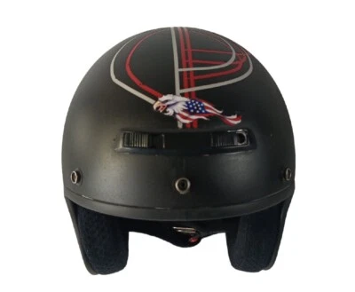 Casco Fulmer Adulto Cara Abierta con Águila Motocicleta Scooter Aprobado por el DOT  Foto 1 de 4