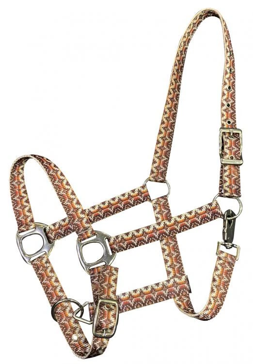 Halter de nailon Showman naranja estampado suroeste Foto 1 de 1