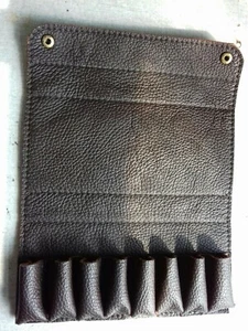 Schrotflinte Choke/12 Bohrung verlängerter Wagenkoffer braun Leder Ton Schießen fasst 8. - Bild 1 von 2