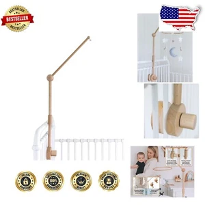 Natural Beechwood Baby Mobile Arm Holder - 31" Safe & Stylish Nursery Accessory - Picture 1 of 10