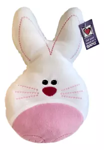 Bunny Pillow Toy White & Pink Plush Stuffed Animal 13 Inch - Picture 1 of 5