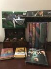 Collection Harry Potter : COUVERTURE RIGIDE 1-4 livres, ensemble Quidditch, baguette, tablier, DVD, J