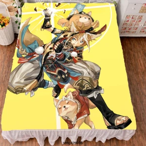 Ropa de cama de juego Genshin impacto sábana de cama manta cálida de franela 1,5x2M Y06 - Imagen 1 de 3