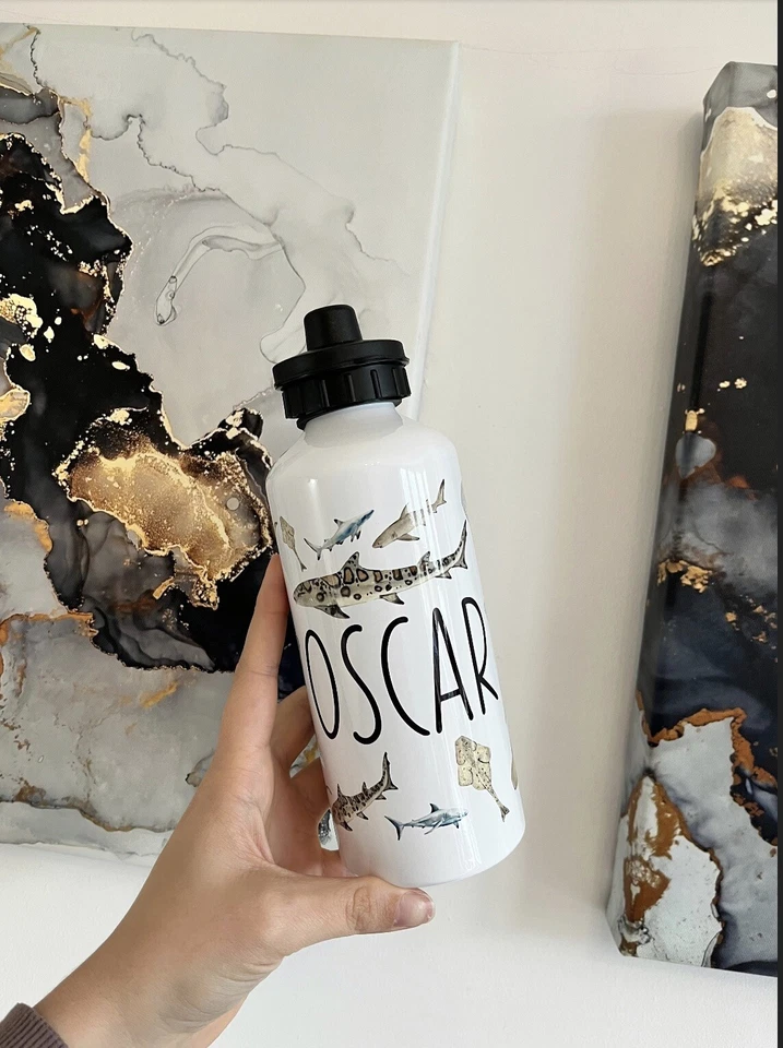 Shark Personalised children’s water bottle. Perfect for going back to school! - Image 1 of 1