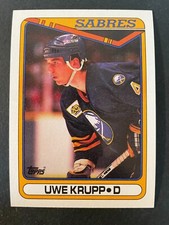 Uwe KRUPP 1990-91 Topps Hockey #390 Buffalo Sabres