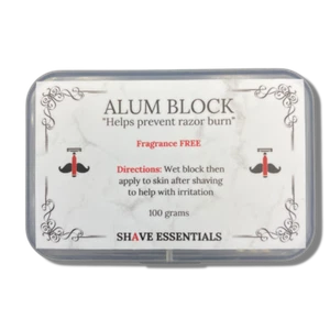 Alum Block in Plastic Case by Shave Essentials - Picture 1 of 5