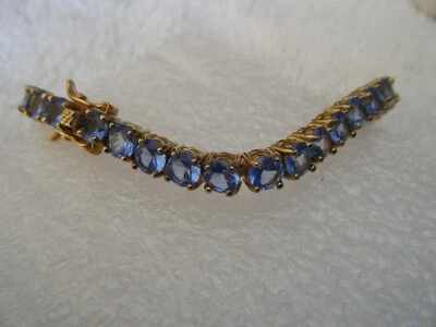 😊镀金 925 银网球手镯 LAVENDER GEMSTONES UTC 中国 NTD 3PT8 — 第 1/4 张图片