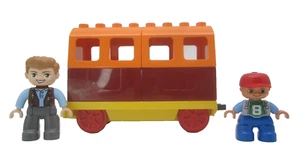 Lego Duplo Item Passenger Train Coach Car (Push & Go) with Dad & Son - Picture 1 of 8