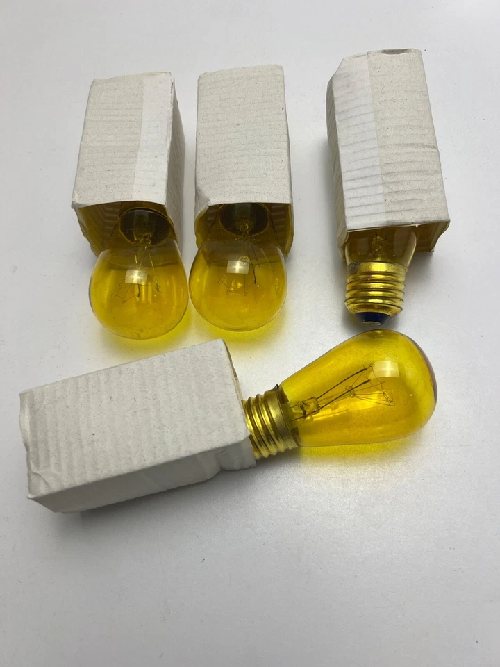 S1411 Yellow S14 Light Bulb With E26 Base 11watt pack Of 4 - Image 1 of 1