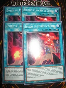 YU-GI-OH! EPREUVE DU ROCHER DE GUERRE PLAYSET (LOT DE 4) BLVO-FR098 ED1 FRANCAIS - Picture 1 of 1
