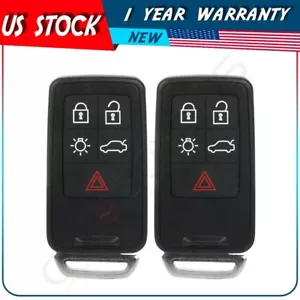 2 Remote Car Key Fob for Volvo XC60 XC70 2010-2013 2014 2015 2016 2017 Buttons - Picture 1 of 10