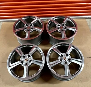 OEM Porsche 981 Cayman 718 Boxster Sport Techno 20" Wheels Rims Set - #2 - Picture 1 of 12