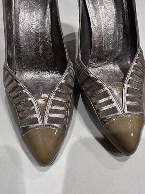 AUTÊNTICO BRUNO MAGLI FEITO NA ITÁLIA TAMANHO 6.5B BRONZEADO E MARROM - Imagem 1 de 4