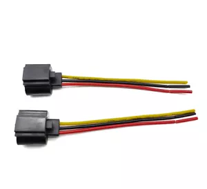 Wire Pigtail Female Ceramic 9008 H13 Two Harness Headlight Bulb Socket Connector - Picture 1 of 6