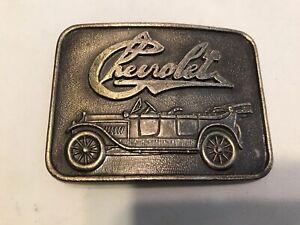 Vintage Chevrolet Emblem Badge Chevy By RJ Roberts & Co. Belt Buckle