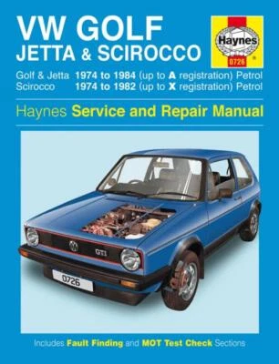 VW Golf Jetta Scirocco Mk 1 I Gasolina 1974-1984 Nuevo Haynes Manual Servicio... - Imagen 1 de 4