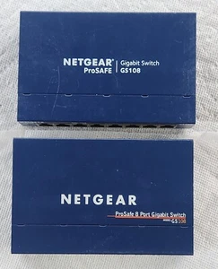 LOT OF 2 NetGear GS108 ProSafe 8-port Gigabit Switch v4 No Power Supply UNTESTED - Picture 1 of 2