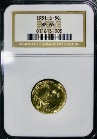 1931-S Buffalo Nickel - NGC MS-65 - Mint State 65 Cover