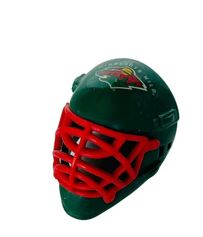 NHL Hockey Mini Goalie Face Mask Franklin Vending Machine Minnesota Wild vtg red Cover