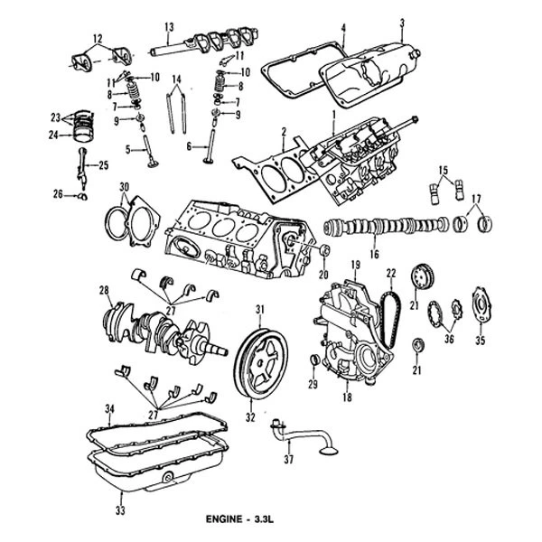 For Dodge Grand Caravan 1990-1999 Mopar 4448007 Valve Cover Gasket Foto 1 de 1