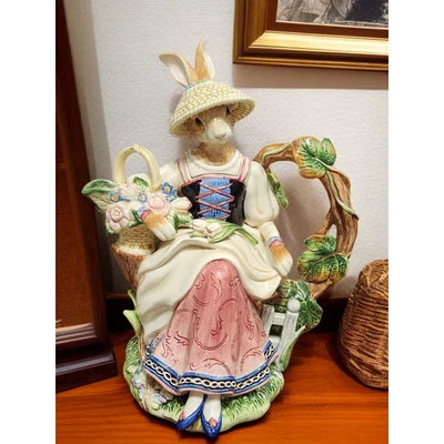 Fitz and Floyd Classics Old World Rabbits Collection Teapot w/ Lid Discontinued  - Image 1 of 4