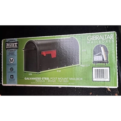 Gibraltar Mailboxes Franklin Post Mount Mailbox Bronze - Image 1 of 4