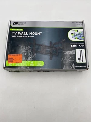Soporte de pared para TV de movimiento completo eléctrico comercial con soporte de barra de sonido para 32 pulgadas-77 pulgadas Foto 1 de 4