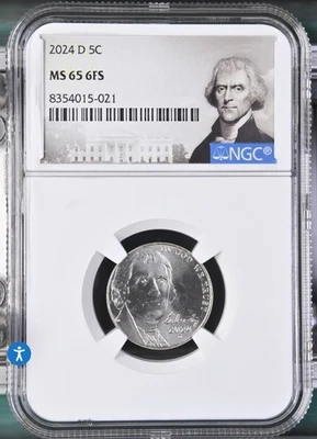 2024 D Jefferson Nickel 5c NGC MS65FS - Image 1 of 2