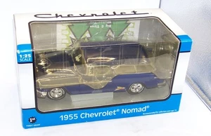 1:25 FIRST GEAR 1955 CHEVROLET NOMAD WAGON BIG O REIFEN BLAU SELTEN 49-0236 NIB - Bild 1 von 8