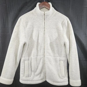 Vintage Cherokee Womens Plush Sherpa Jacket Size S Zip Front Ivory Outdoors Cozy - Picture 1 of 16