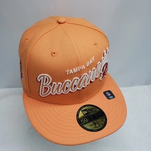 Tampa Bay Buccaneers New Era Script 59FIFTY Fitted Hat Cap Size 7 1/8 - Picture 1 of 6