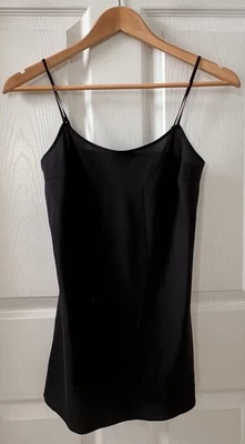 DKNY Negro Seda Cami Camisola Shell Camiseta sin Mangas Correas Ajustables Mujer’s Talla XS Foto 1 de 4